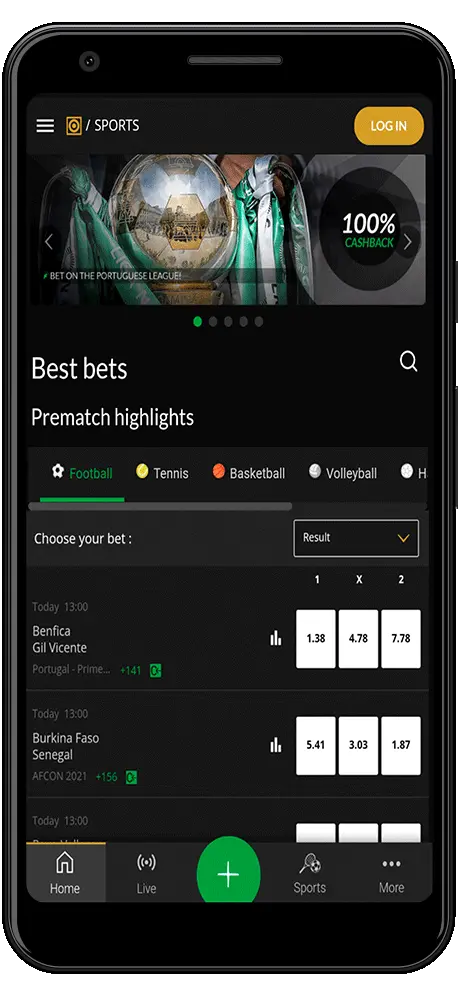 Aplicação móvel do casino disponível para iOS e Android
